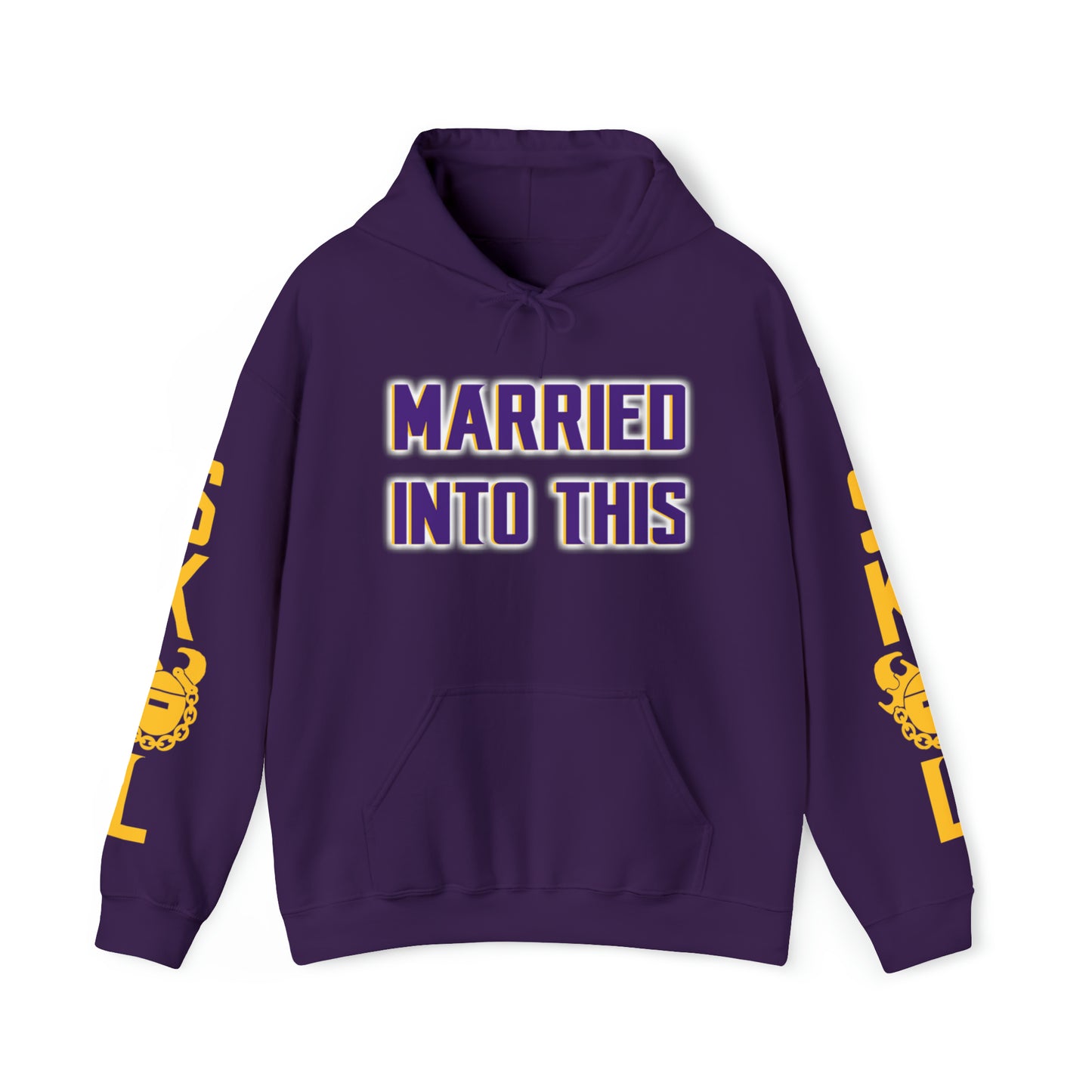 Unisex Heavy Blend™ Hooded Sweatshirt - Married Into This + Original (Sleeves)