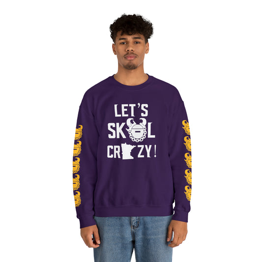 Unisex Heavy Blend™ Crewneck - Let's go Crazy! + Game Day Helmet (Sleeves)