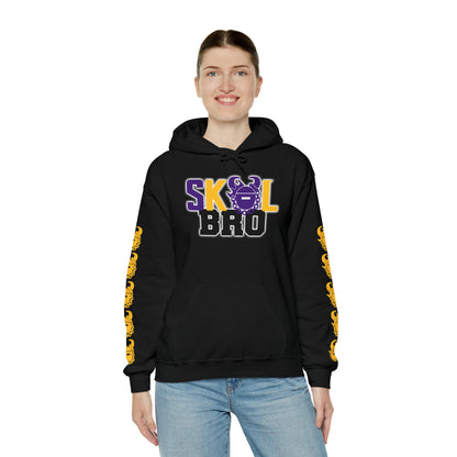 Unisex Heavy Blend™ Hooded Sweatshirt - BRO! + Game Day Helmet (Sleeves)