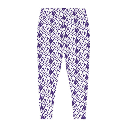 Plus Size Leggings - White/Purple - VWO