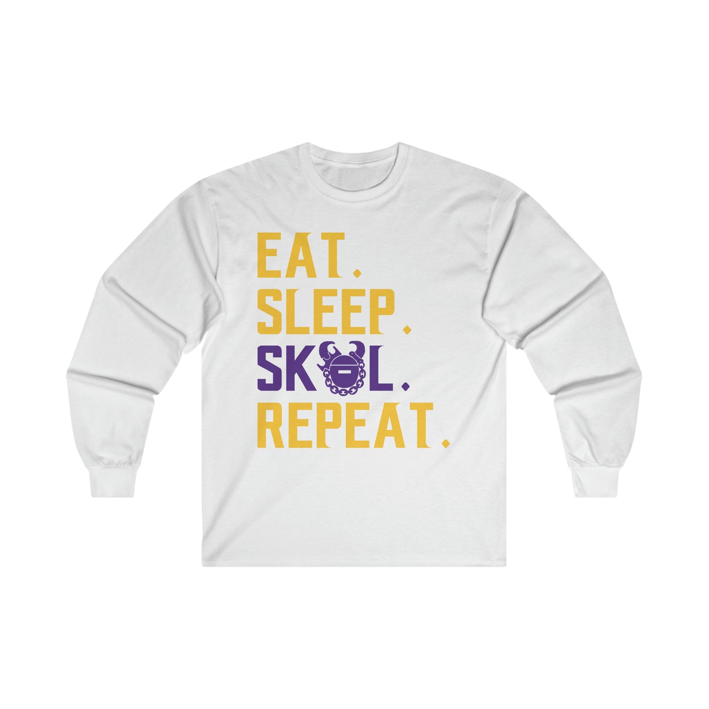 Ultra Cotton Long Sleeve - Eat. Sleep. Repeat.