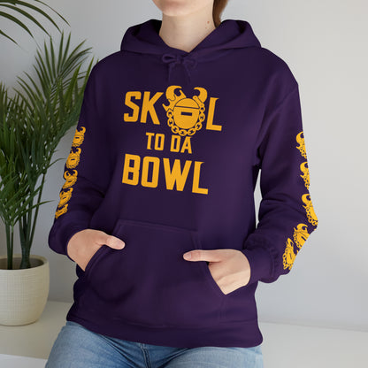 Unisex Heavy Blend™ Hooded Sweatshirt - to da BOWL + Game Day Helmet (Sleeves)