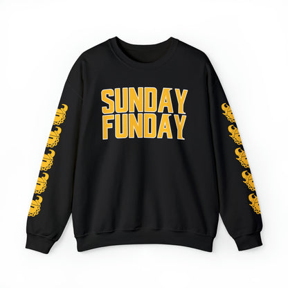 Unisex Heavy Blend™ Crewneck - SUNDAY FUNDAY + Game Day Helmet (Sleeves)