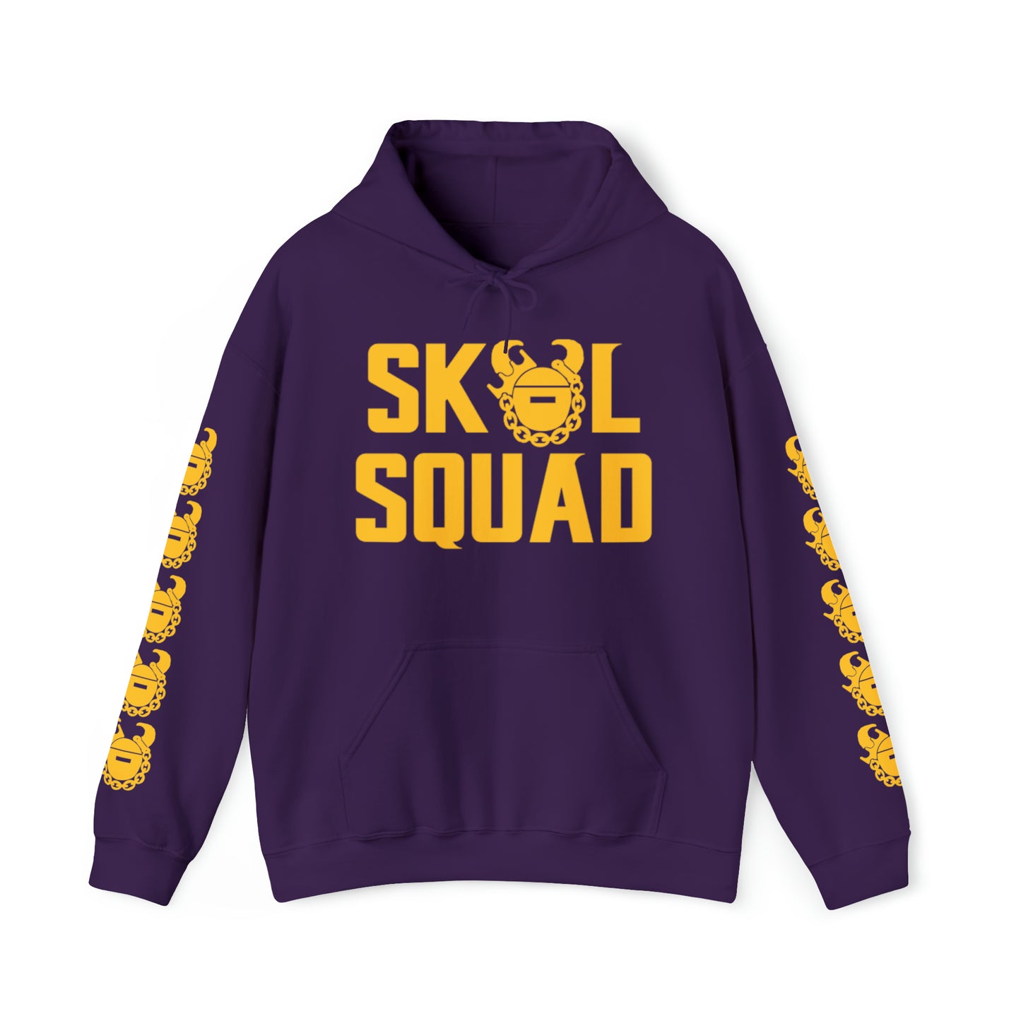 Unisex Heavy Blend™ Hooded Sweatshirt - SQUAD + Game Day Helmet (Sleeves)