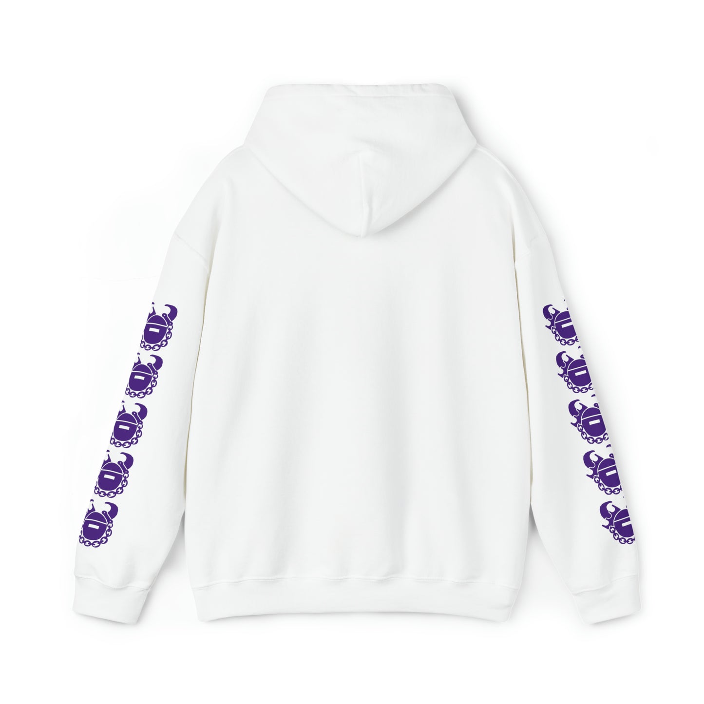 Unisex Heavy Blend™ Hooded Sweatshirt - Peace & Love + Game Day Helmet (Sleeves)