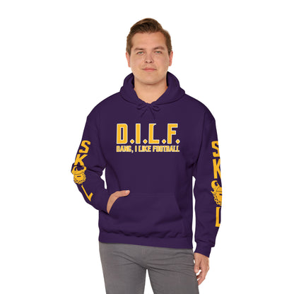 Unisex Heavy Blend™ Hooded Sweatshirt - D.I.L.F. + Original (Sleeves)