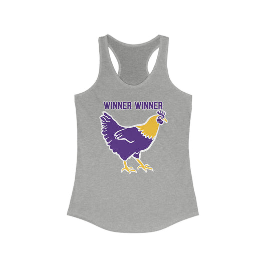 Ladies Ideal Racerback Tank - Winner Winner Chicken Dinner