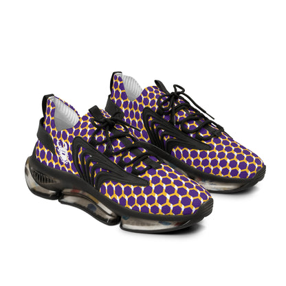 Men's Mesh Sneakers - Purple/Gold Hex