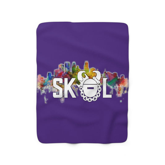 Sherpa Fleece Blanket - Purple - Skyline