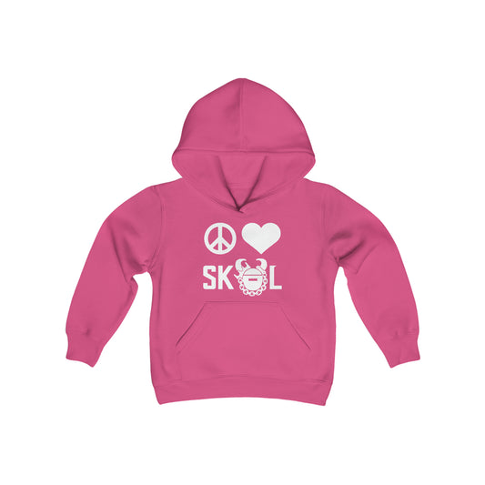 Youth Heavy Blend Hoodie - Peace & Love