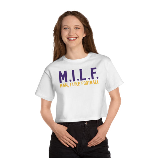 Women's Champion Heritage Cropped Top - M.I.L.F.