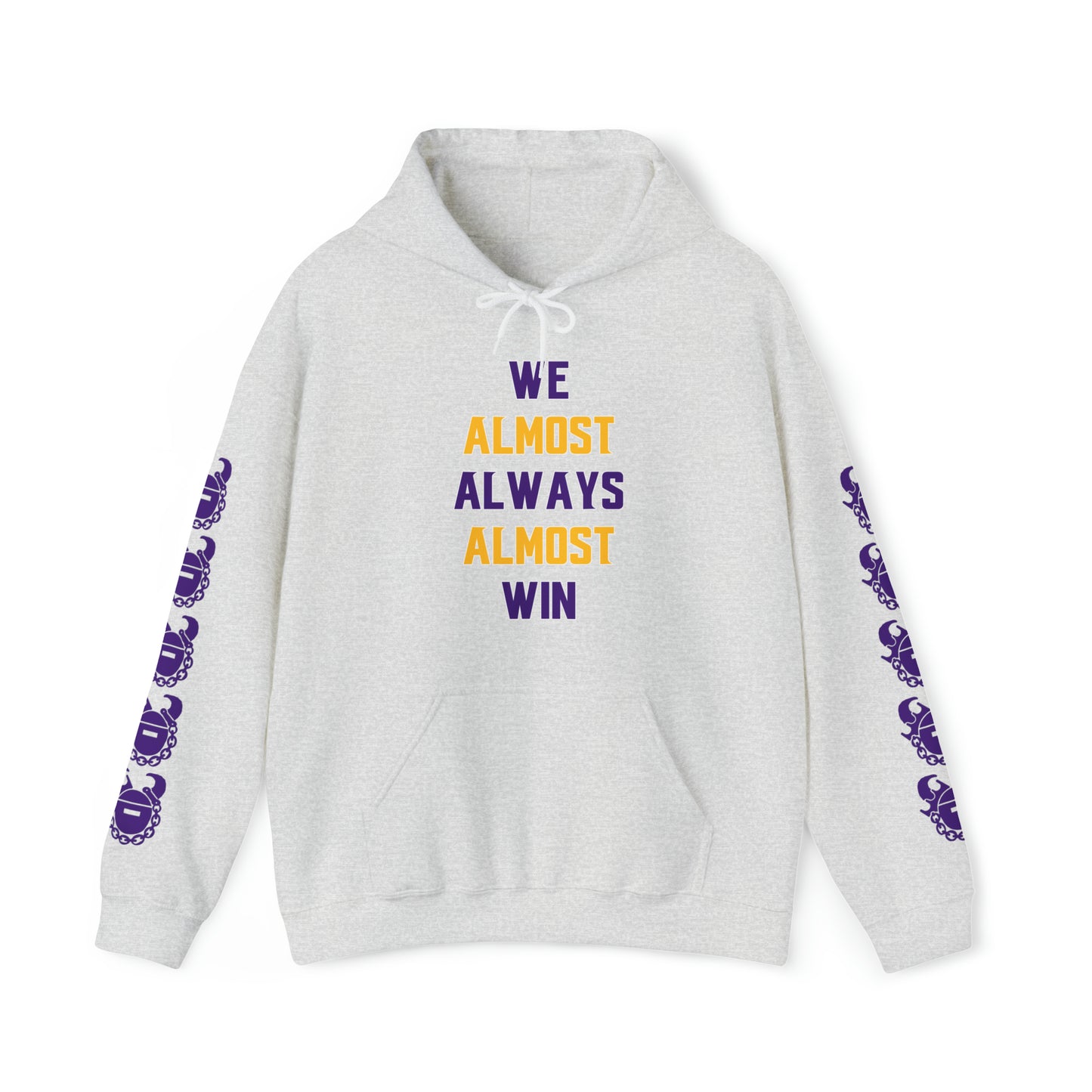 Unisex Heavy Blend™ Hooded Sweatshirt - ALMOST + Game Day Helmet (Sleeves)