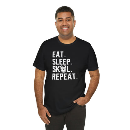 Unisex Jersey Short Sleeve Tee - Eat. Sleep. Repeat.