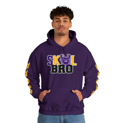 Unisex Heavy Blend™ Hooded Sweatshirt - BRO! + Game Day Helmet (Sleeves)