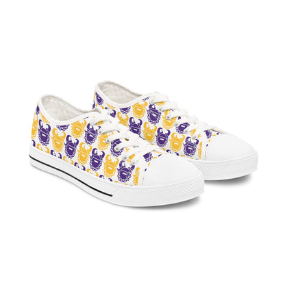 Women's Low Top Sneakers - Purple & Gold Helmets