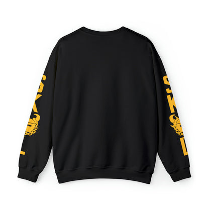 Unisex Heavy Blend™ Crewneck - Married Into This + Game Day Helmet (Sleeves)