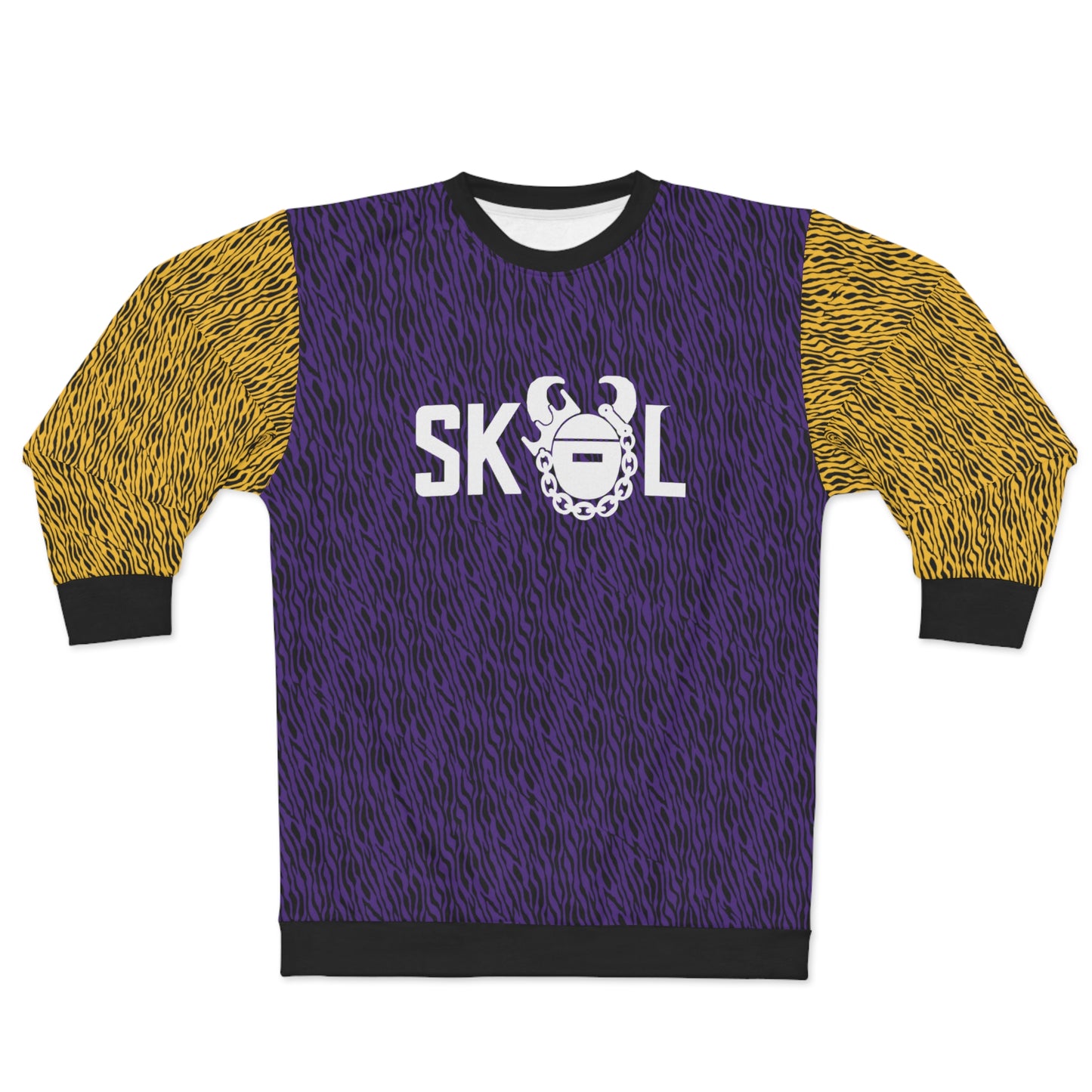 Unisex Crewneck - Purple & Gold Zebra Print - The Original