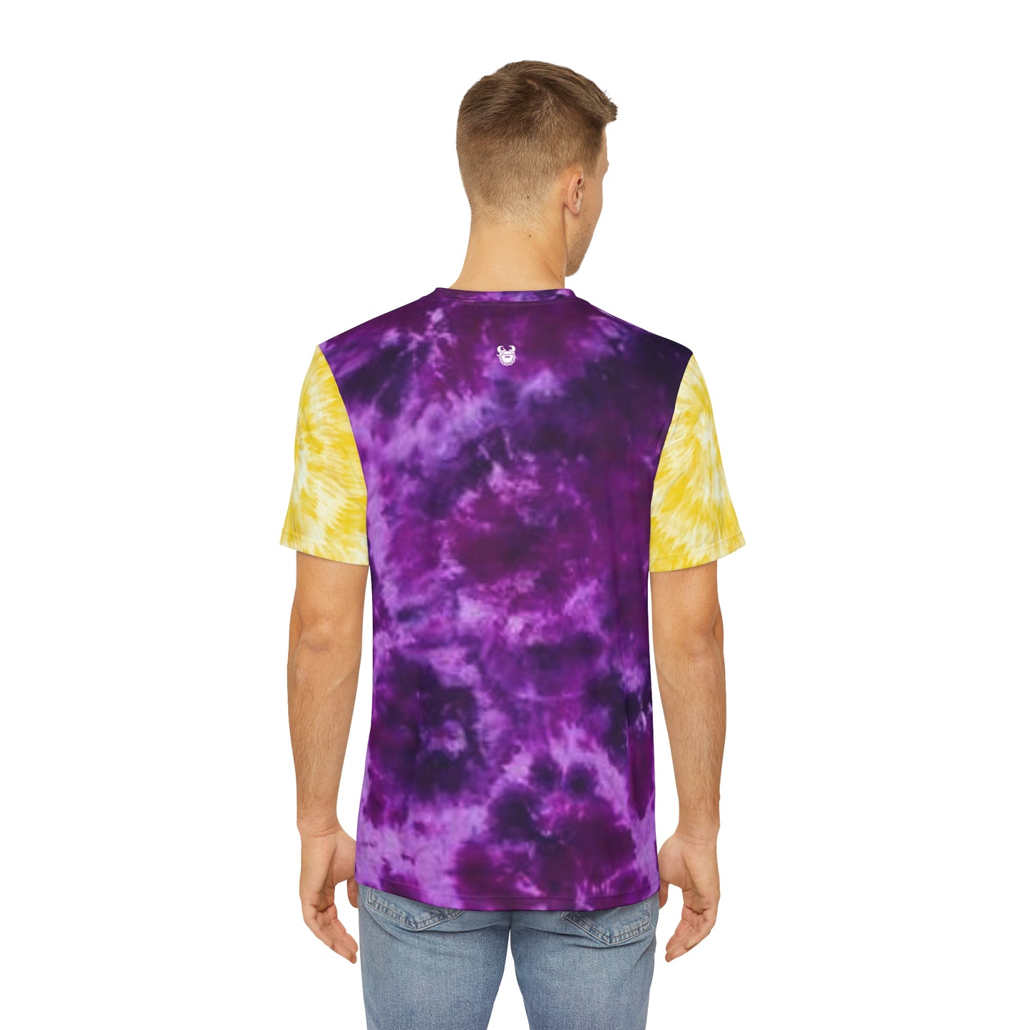 Men's Polyester Tee - Purple/Gold Tie-Dye - Survived the 33 Point Comeback