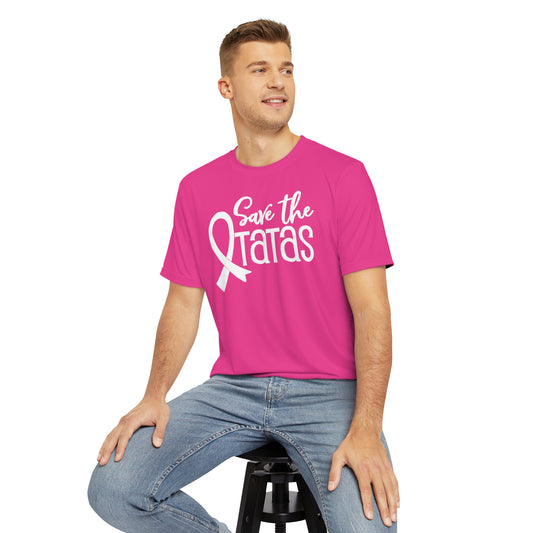 Men's Polyester Tee - Save the TaTas