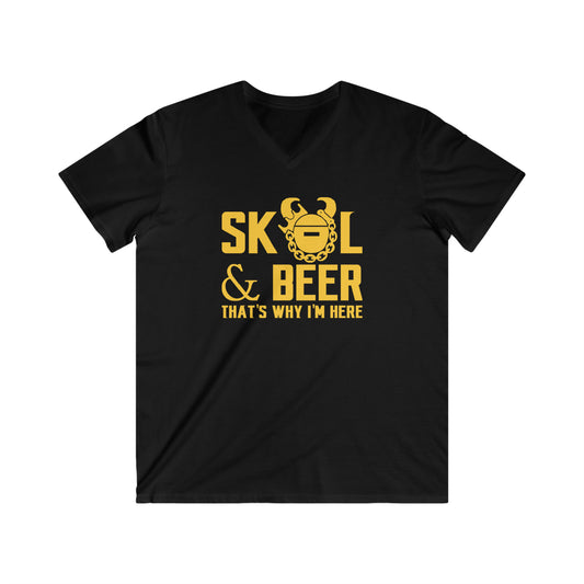 Men's Fitted V-Neck Short Sleeve - & BEER