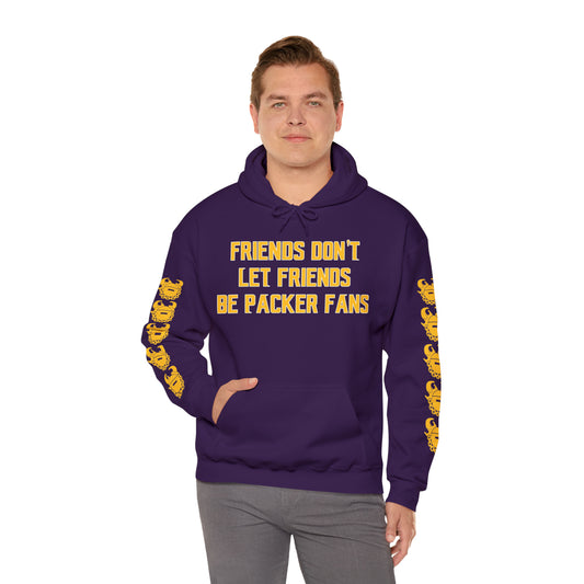 Unisex Heavy Blend™ Hooded Sweatshirt - Friends Don't Let Friends + Game Day Helmet (Sleeves)