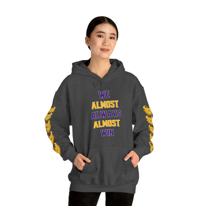 Unisex Heavy Blend™ Hooded Sweatshirt - ALMOST + Game Day Helmet (Sleeves)