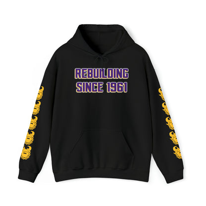 Unisex Heavy Blend™ Hooded Sweatshirt - Rebuilding Since 1961 + Game Day Helmet (Sleeves)