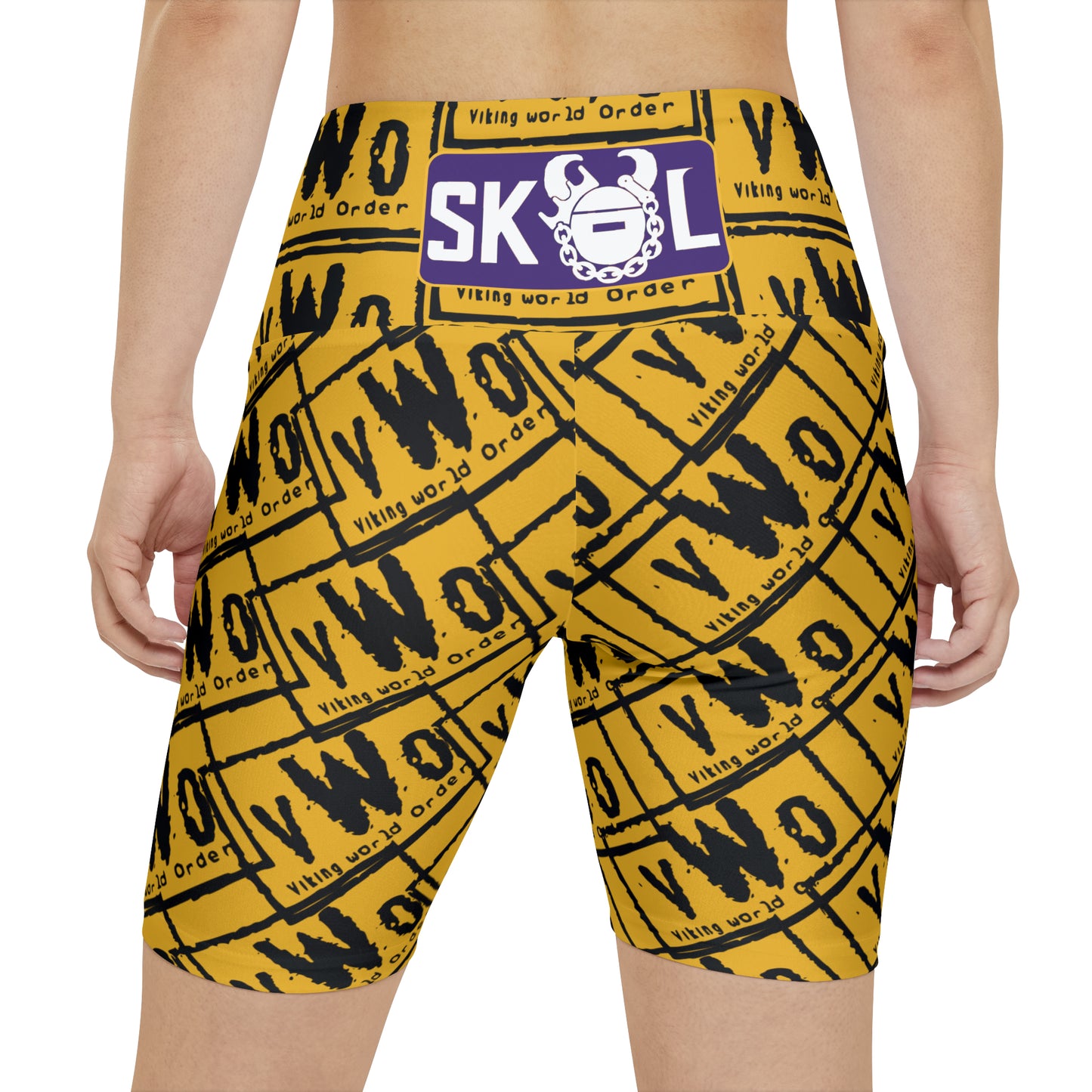 Women's Workout Shorts - Gold/Black - VWO (Framed)