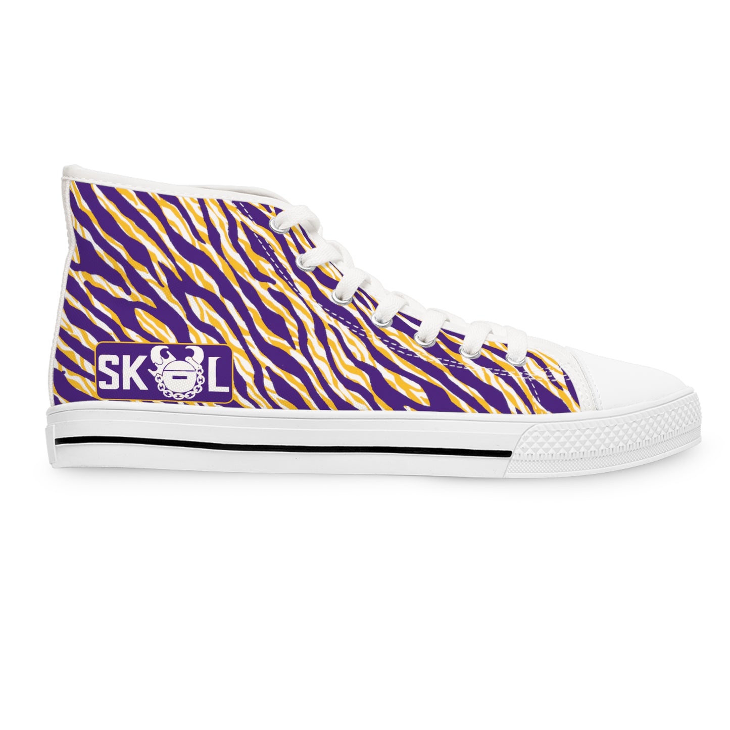 Women's High Top Sneakers - Zebra Print