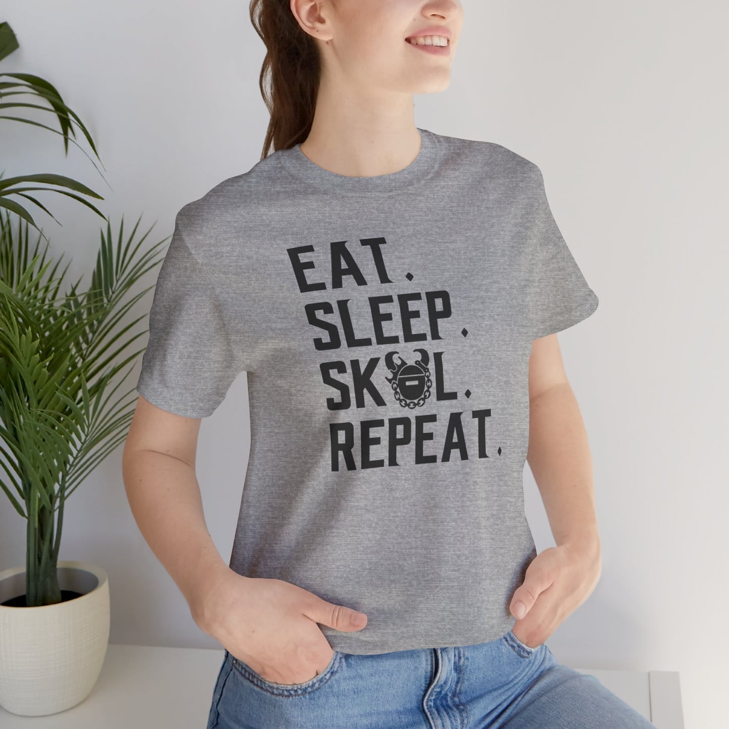 Unisex Jersey Short Sleeve Tee - Eat. Sleep. Repeat.