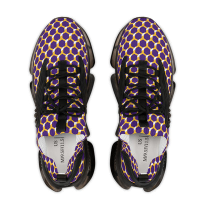 Men's Mesh Sneakers - Purple/Gold Hex