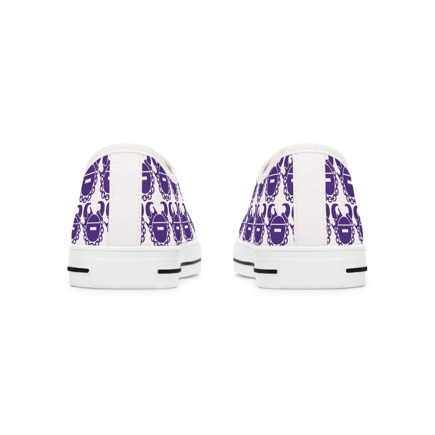 Women's Low Top Sneakers - White/Purple Helmets