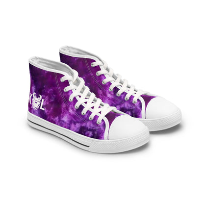 Women's High Top Sneakers - Purple Tie-Dye