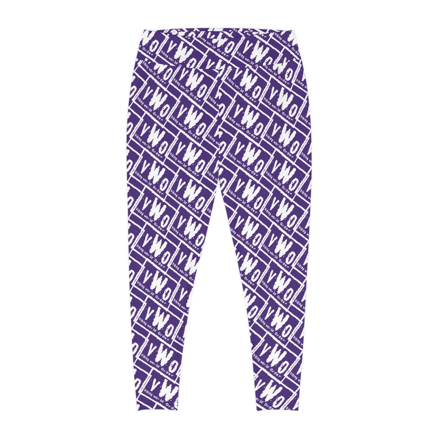 Plus Size Leggings - Purple/White - VWO