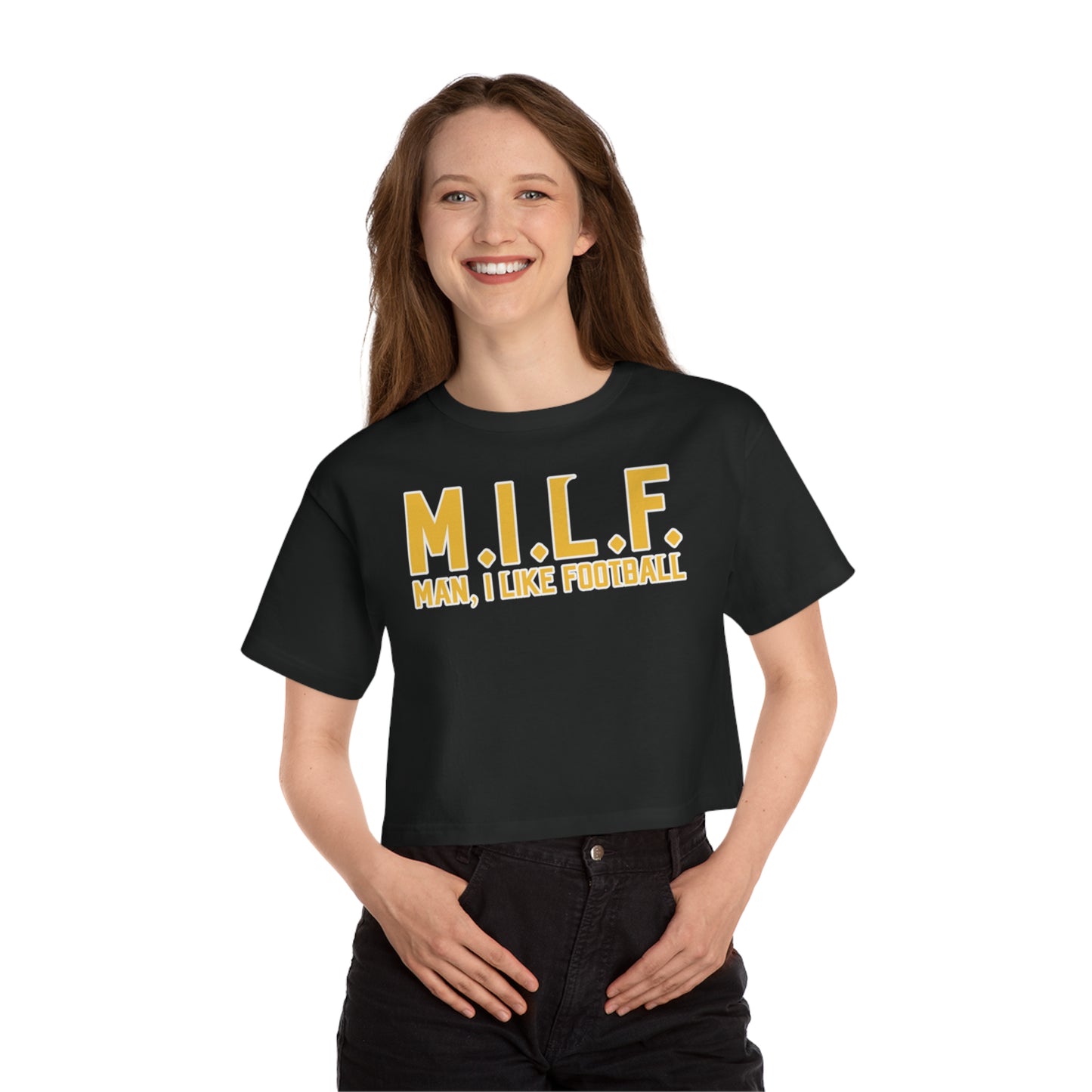 Women's Champion Heritage Cropped Top - M.I.L.F.