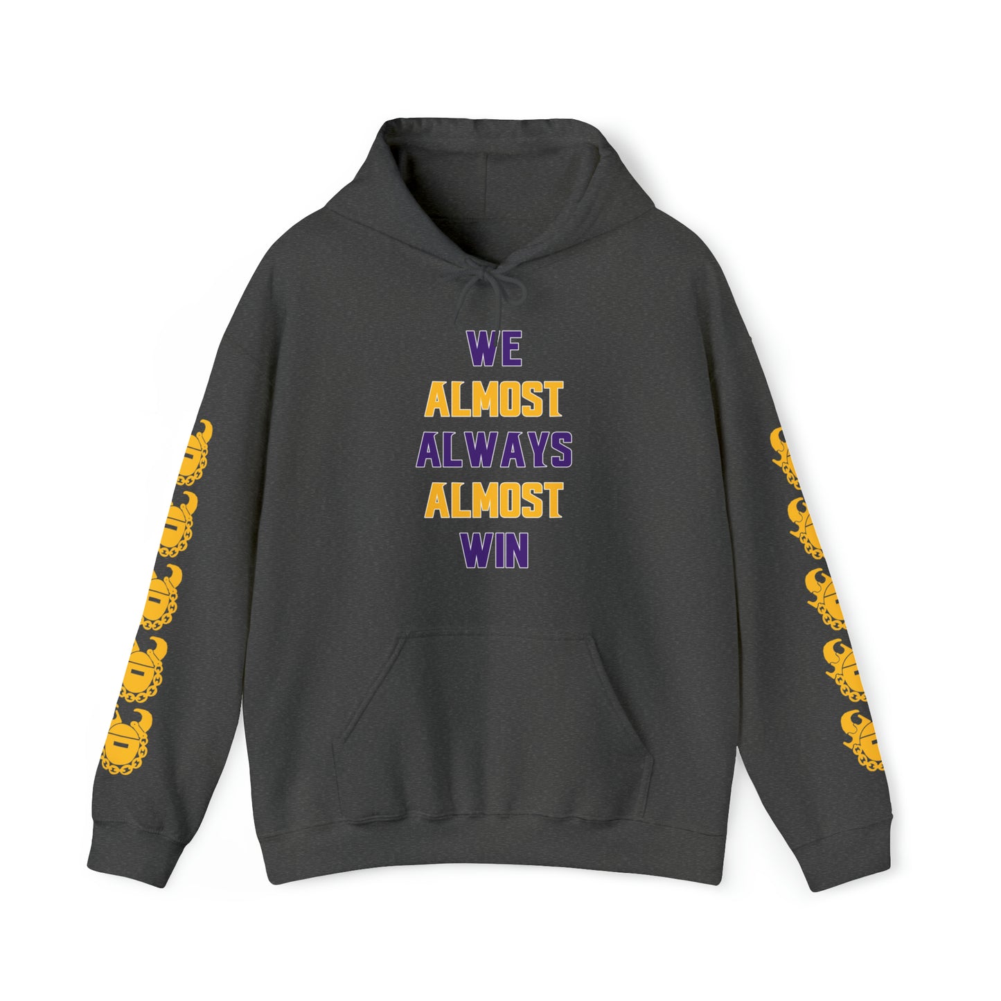 Unisex Heavy Blend™ Hooded Sweatshirt - ALMOST + Game Day Helmet (Sleeves)