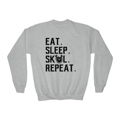 Youth Crewneck - Eat. Sleep. Repeat.