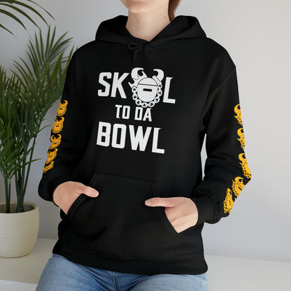 Unisex Heavy Blend™ Hooded Sweatshirt - to da BOWL + Game Day Helmet (Sleeves)