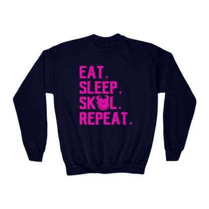 Youth Crewneck - Eat. Sleep. Repeat.