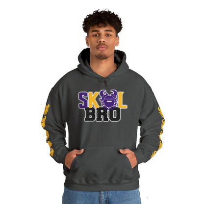 Unisex Heavy Blend™ Hooded Sweatshirt - BRO! + Game Day Helmet (Sleeves)