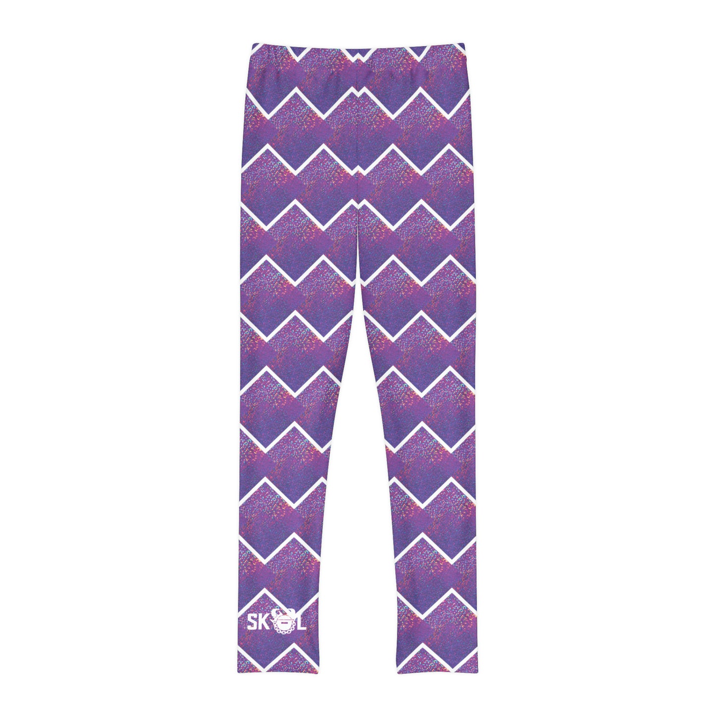 Youth Full-Length Leggings - Purple Sparkle