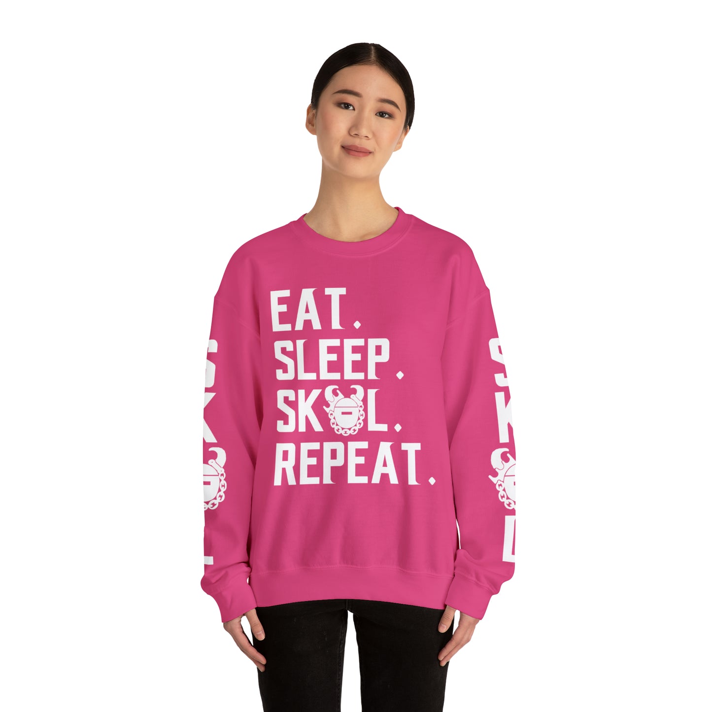 Unisex Heavy Blend™ Crewneck - Eat. Sleep. Repeat. + The Original (Sleeves)