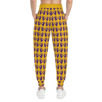 Athletic Joggers - Gold/Purple Griddy