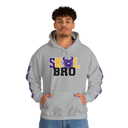 Unisex Heavy Blend™ Hooded Sweatshirt - BRO! + Game Day Helmet (Sleeves)