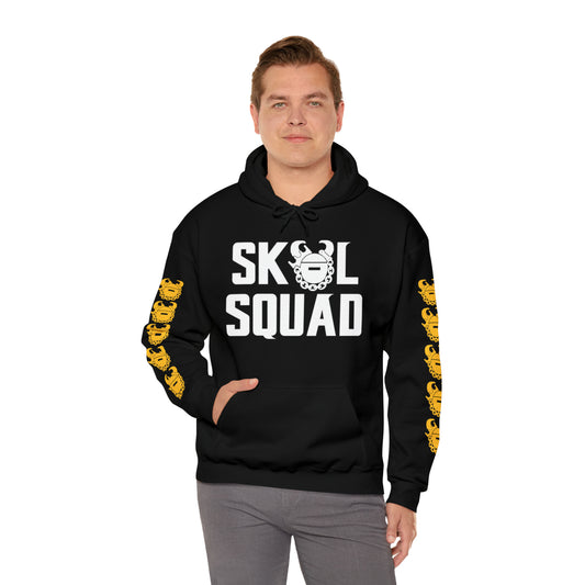 Unisex Heavy Blend™ Hooded Sweatshirt - SQUAD + Game Day Helmet (Sleeves)