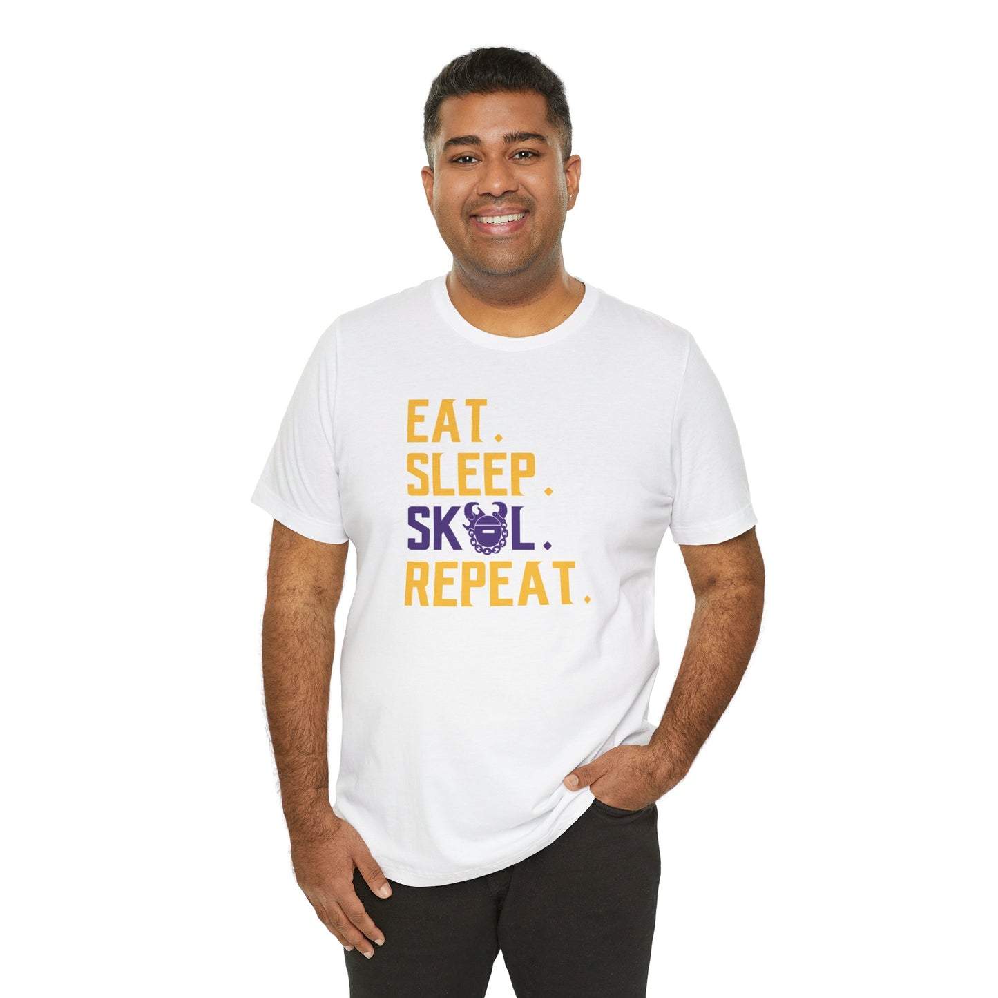 Unisex Jersey Short Sleeve Tee - Eat. Sleep. Repeat.