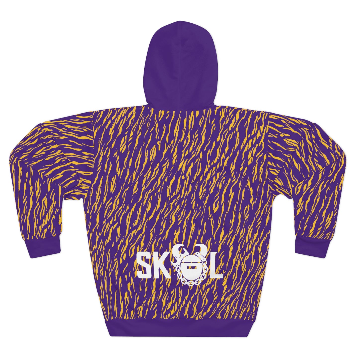 Unisex Pullover Hoodie - Zebra Print, Purple - No Matter What