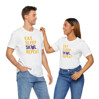 Unisex Jersey Short Sleeve Tee - Eat. Sleep. Repeat.