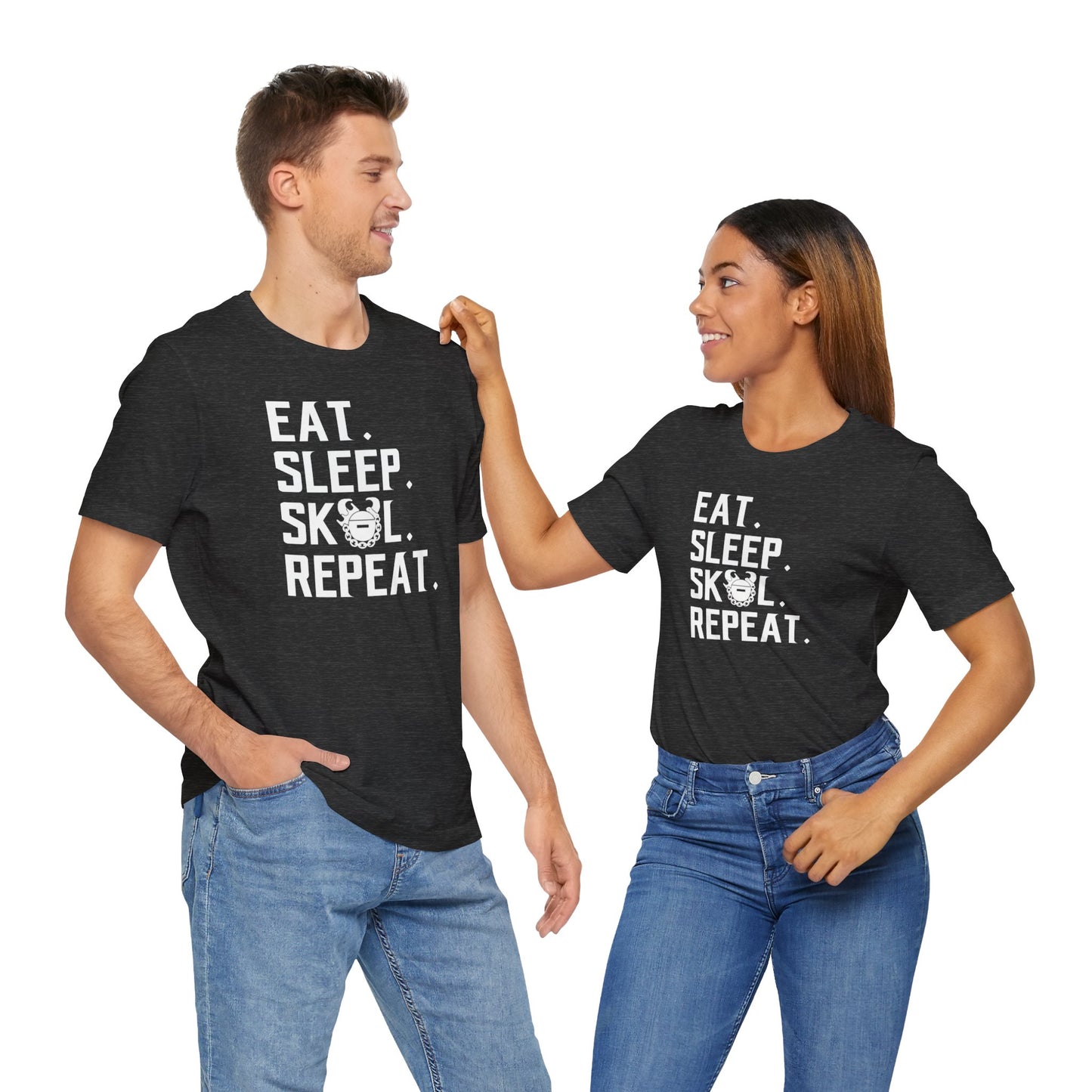 Unisex Jersey Short Sleeve Tee - Eat. Sleep. Repeat.