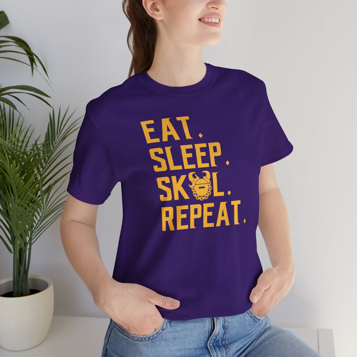 Unisex Jersey Short Sleeve Tee - Eat. Sleep. Repeat.